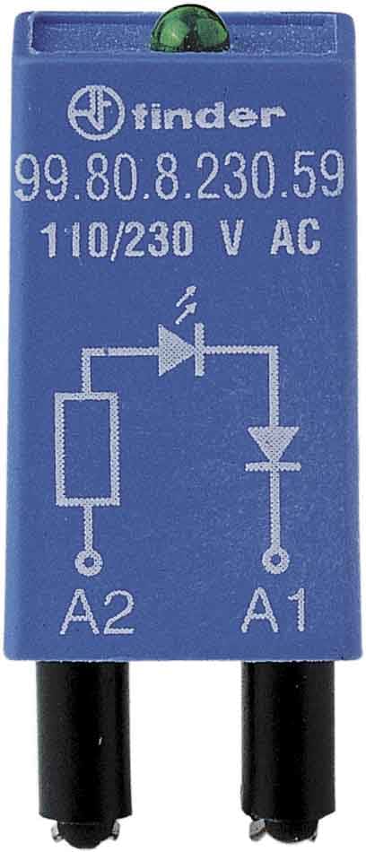 FINDER SPA FIN9980023050 MOD. INDICATORE LED 110/240V AC/DC