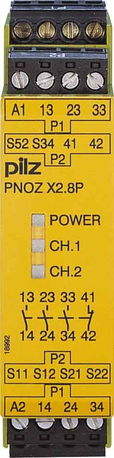 PILZ ITALIA SRL - PIZ777302 PNOZ X2.8P 24..240AC/DC 3NA+1NC