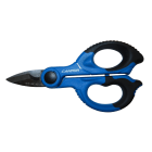 CANFOR UTENSILI SRL - CNF077/1 Forbici isolate bicolor lame diritte microdentate con inserto tagliacavo