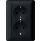 GIRA GGI0783005 DOP.SCHUKO SP + P.CPL. SYSTEM 55 NERO O