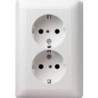 GIRA - GIR078303 SCHUKO 2f SH + Vollpl. System 55 Reinwei
