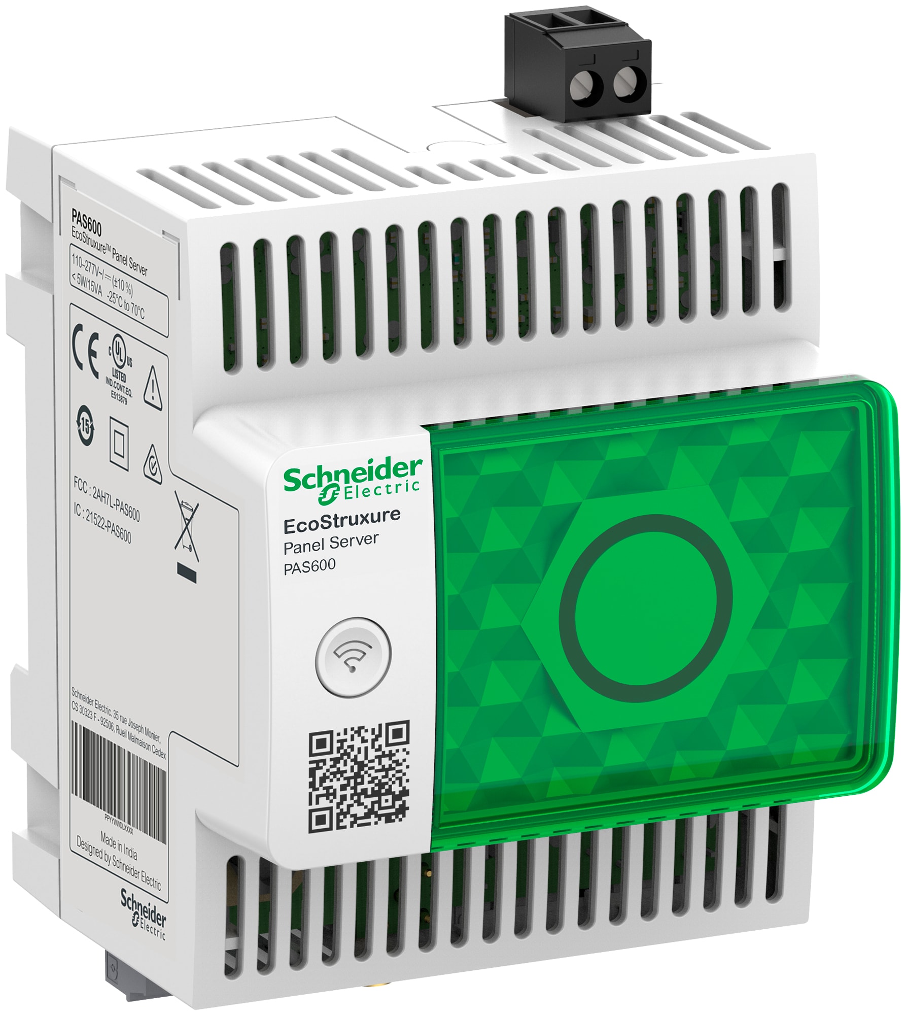 SCHNEIDER ELECTRIC - SNRPAS600 EcoStruxure Panel Server - Universal concentratore wireless e gateway modbus, 110-277 VAC/DC
