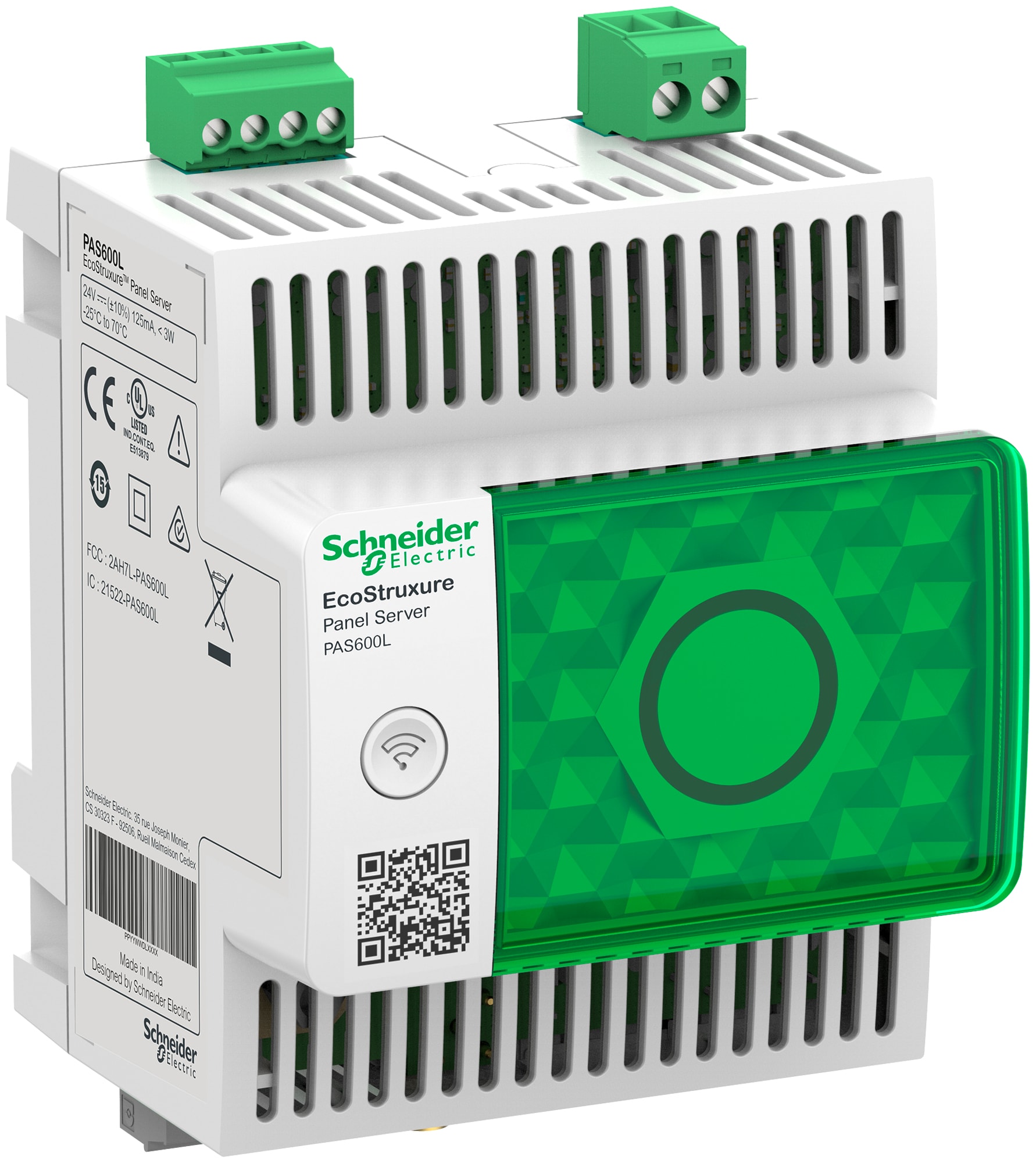SCHNEIDER ELECTRIC - SNRPAS600L EcoStruxure Panel Server - Universal concentratore wireless e gateway modbus, 2DI, 24 VDC