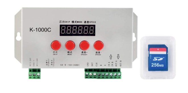ELCOM SRL - EOW09348 CONTROLLER PIXEL LED SD CARD 5/12V