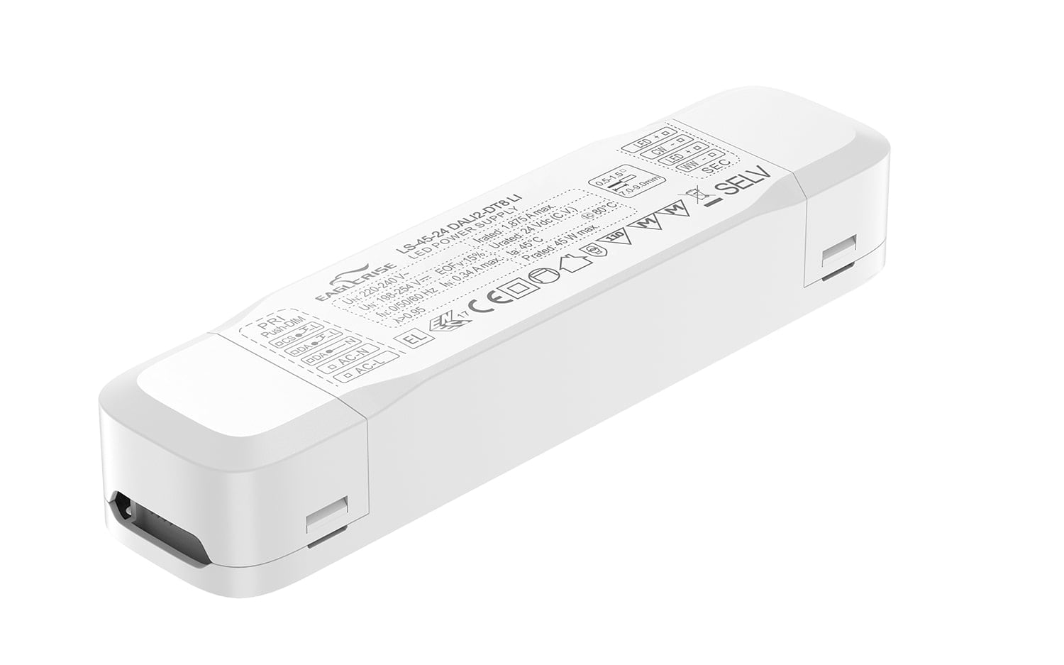 ELCOM SRL - EOW09358 DRIVER 24V 80W CLASSE II DALI2/PUSH IP20