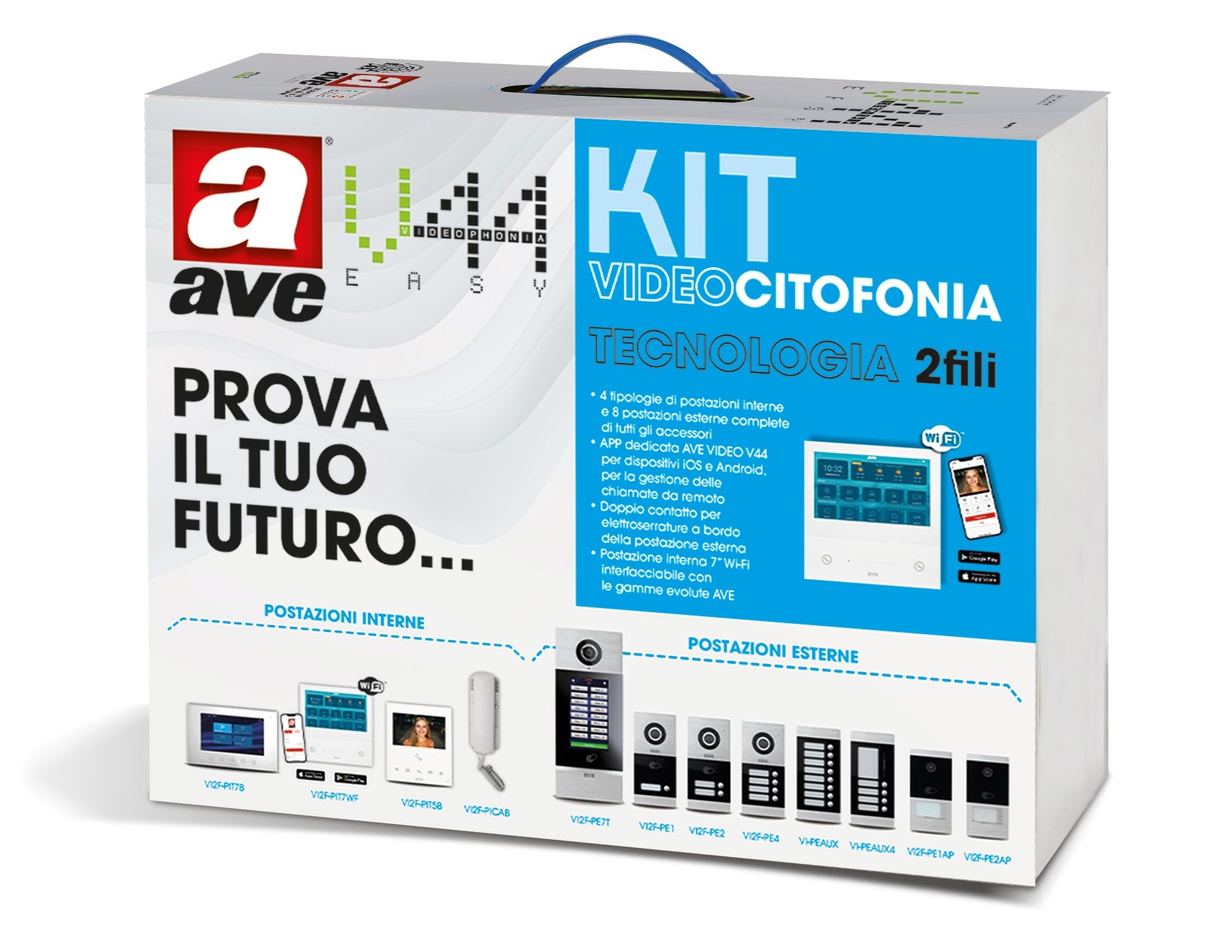 AVE - AVEKV01-2PIT5BAP KIT 2F BIFAMILIARE LCD 5 APPOGGIO