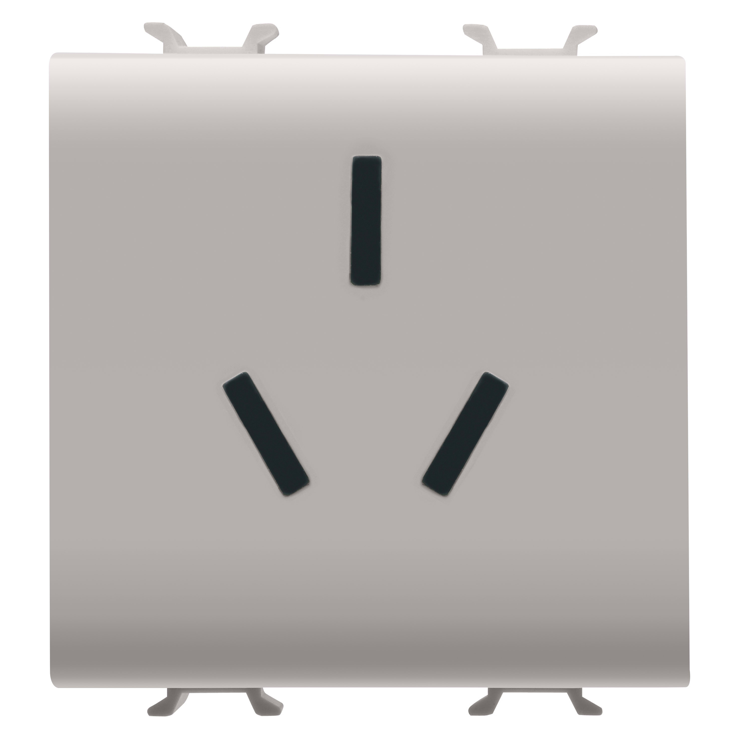 GEWISS - GEWGW13392 PRESA STDANDAD CINESE - 250 V ac - 2P+T 16 A - 2 MODULI - NATURAL BEIGE SATINATO - CHORUSMART