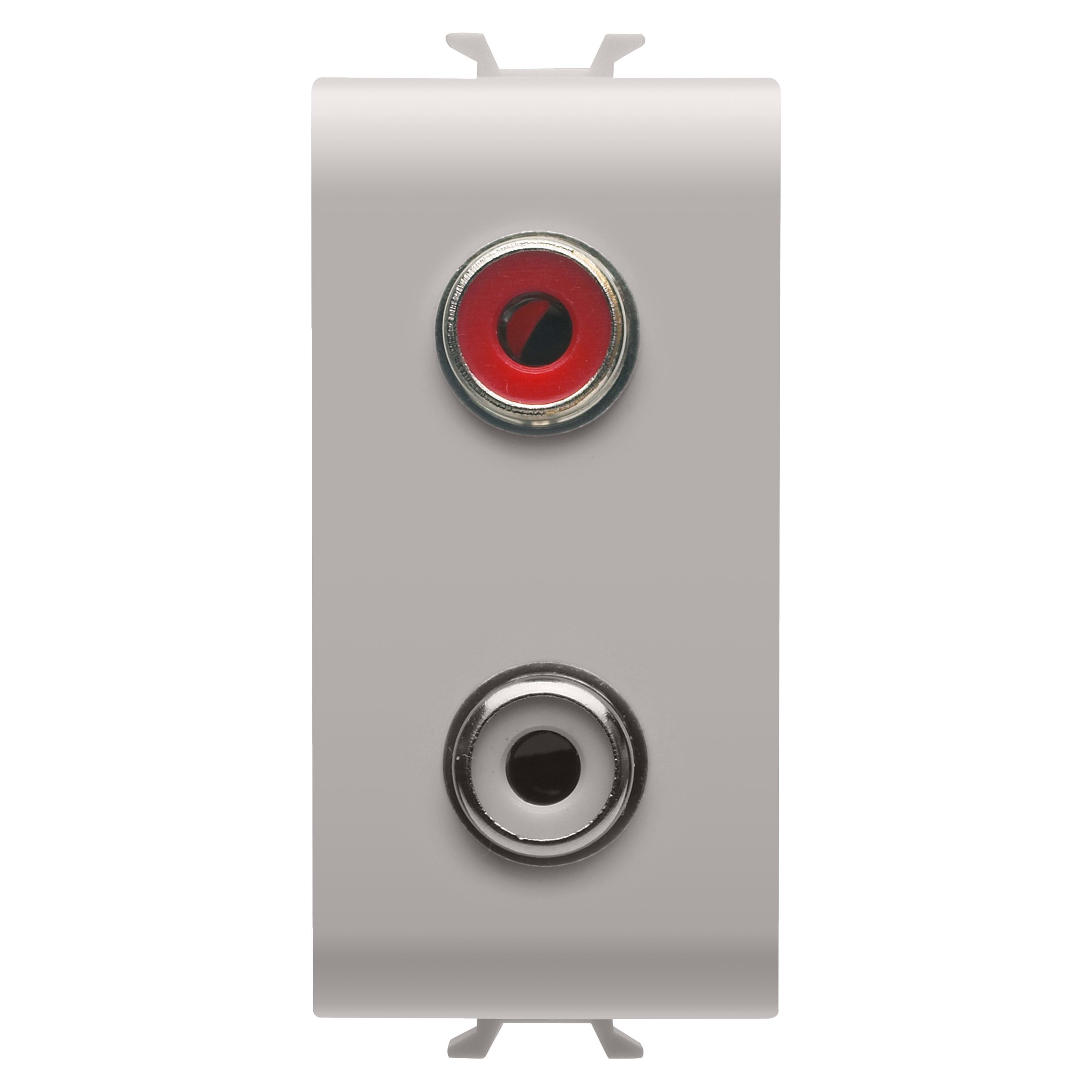 GEWISS - GEWGW13453 PRESA AUDIO VIDEO - RCA DOPPIO - 1 MODULO - NATURAL BEIGE SATINATO - CHORUSMART