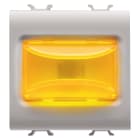 GEWISS - GEWGW13634 SPIA SPORGENTE - 12V ac/dc / 230V ac 50/60 Hz - AMBRA - 2 MODULI - NATURAL BEIGE SATINATO - CHORUSMART