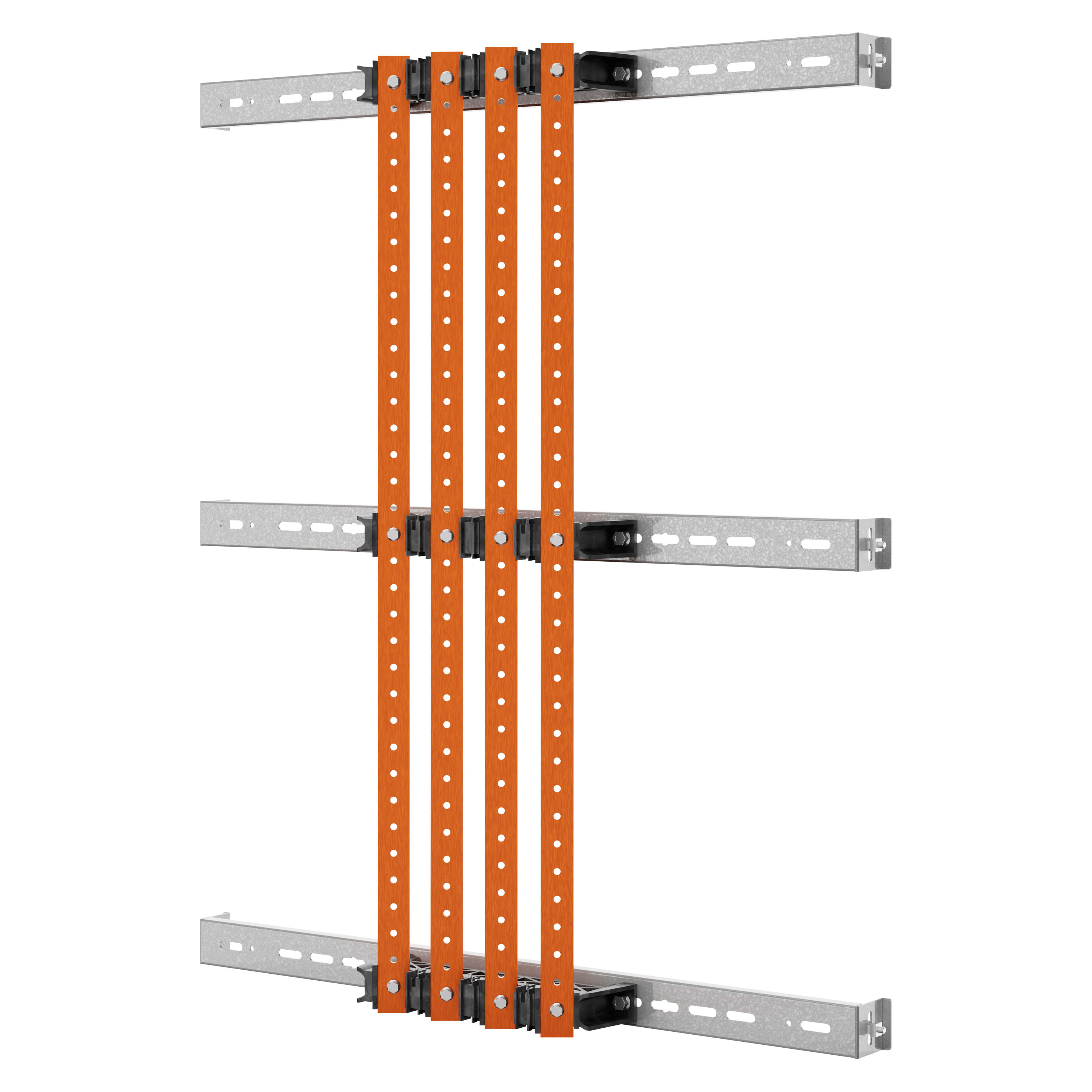 GEWISS - GEWGWD3731 COPPIA DI PORTABARRE - PER BARRE PIATTE 30x10 - 630A - PER STRUTTURE P=600-800 - STRUTTURA B=850 - PER QDX 1600H