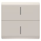 GEWISS - GEWGW13820 TASTO INTERCAMBIABILE PER PULSANTIERA CONNESSA ECO - 2 MODULI - NATURAL BEIGE SATINATO - CHORUSMART