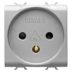 GEWISS - GEWGW14281 PRESA STANDARD ISRAELIANO 250V ac - 2P+T 16A - 2 MODULI - TITANIO - CHORUSMART