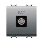 GEWISS - GEWGW14377 PRESA COASSIALE TV SCHERMATURA CLASSE A - CONNETTORE F FEMMINA - DIRETTA - 2 MODULI - TITANIO - CHORUSMART