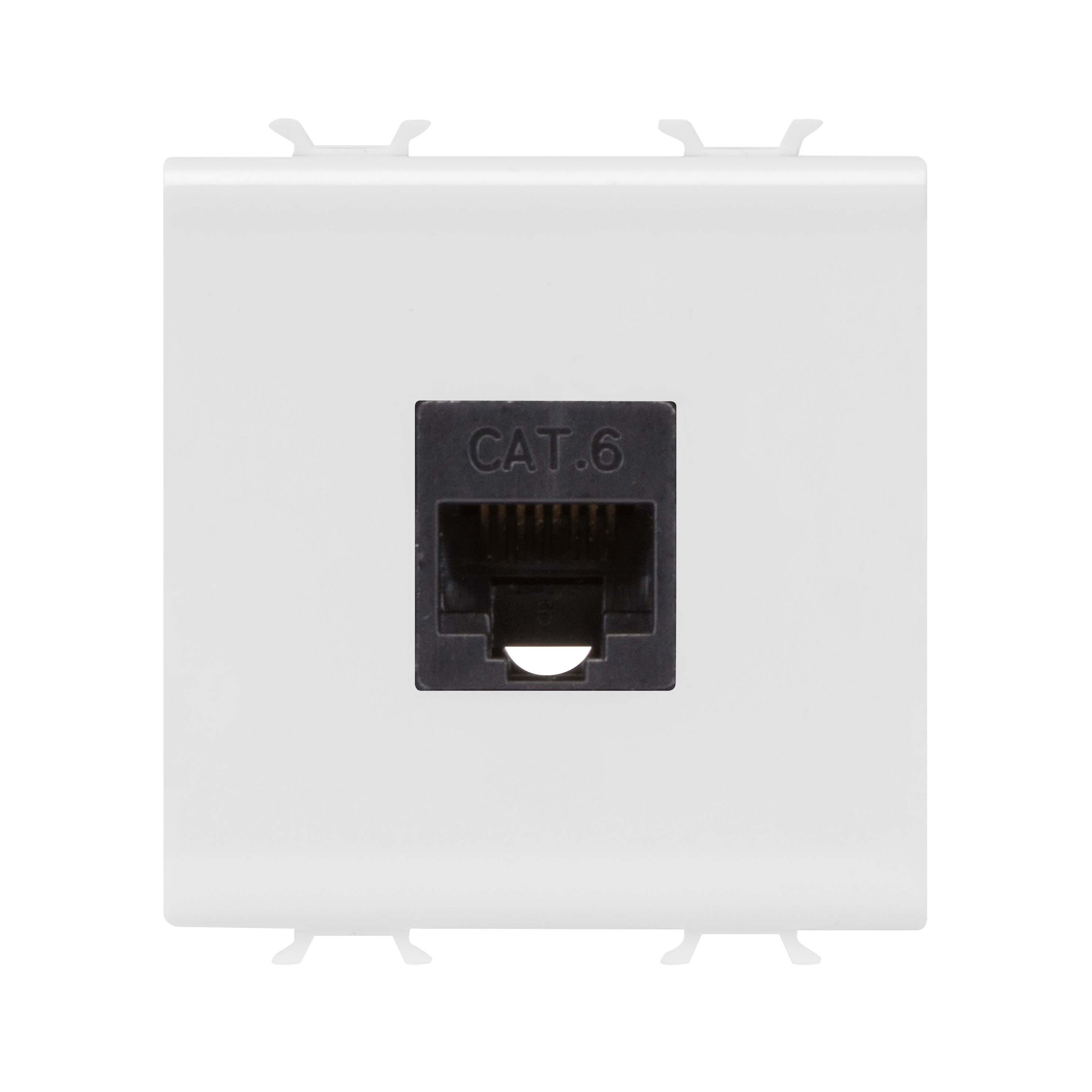 GEWISS - GEWGW15435 PRESA RJ45 - CATEGORIA 6 - UTP - 2 MODULI - BIANCO SATINATO - CHORUSMART