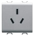 GEWISS - GEWGW14391 PRESA STDANDAD CINESE - 250 V ac - 2P+T 10 A - 2 MODULI - TITANIO - CHORUSMART
