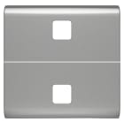 GEWISS - GEWGW14554S TASTO INTERCAMBIABILE PER COMANDI ASSIALI - DA COMPLETARE CON 2 LENTI - 2 MODULI - TITANIO - CHORUSMART