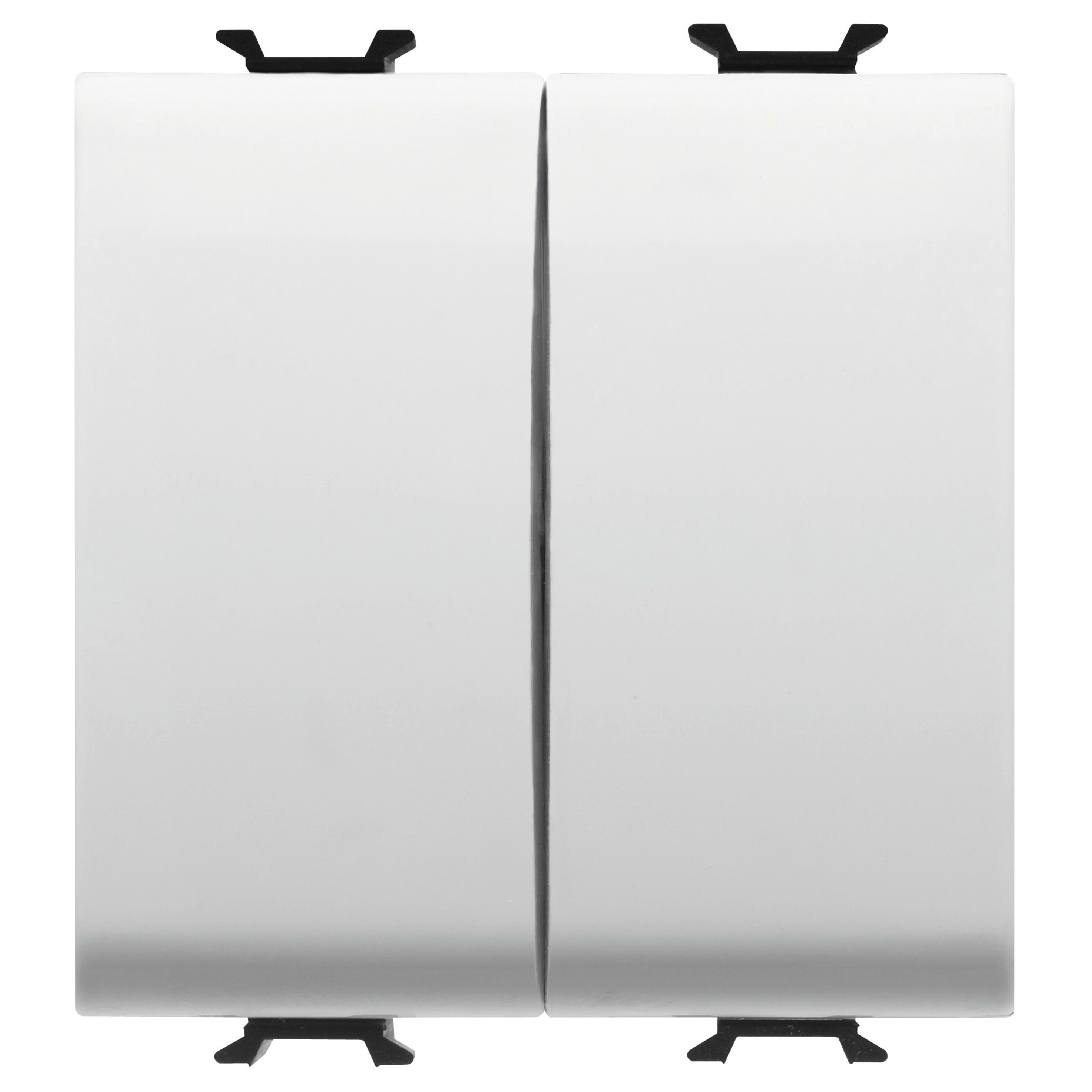 GEWISS - GEWGW15078F DOPPIO DEVIATORE 250V ac - MORSETTI CABLAGGIO RAPIDO - UNIPOLARE 16AX - TASTO NEUTRO - 2 MODULI - BIANCO SATINATO - CHORUSMART