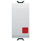 GEWISS - GEWGW15138 PULSANTE UNIPOLARE 250V ac - NC+NA 16A - ARRESTO - LENTE ROSSA - 1 MODULO - BIANCO SATINATO - CHORUSMART