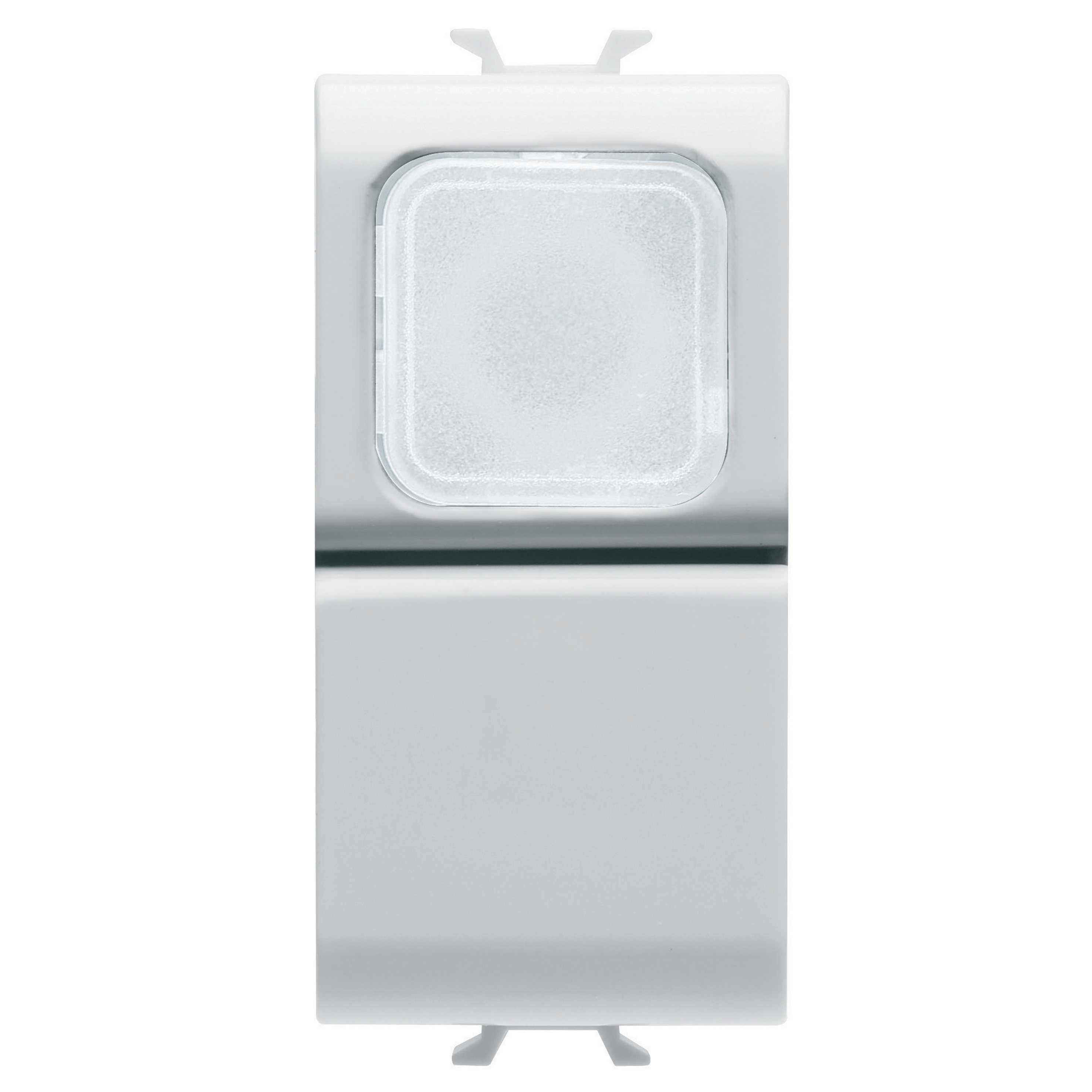 GEWISS - GEWGW15144 PULSANTE UNIPOLARE 250V ac - NA 16A - DIFFUSORE OPALE - 1 MODULO - BIANCO SATINATO - CHORUSMART