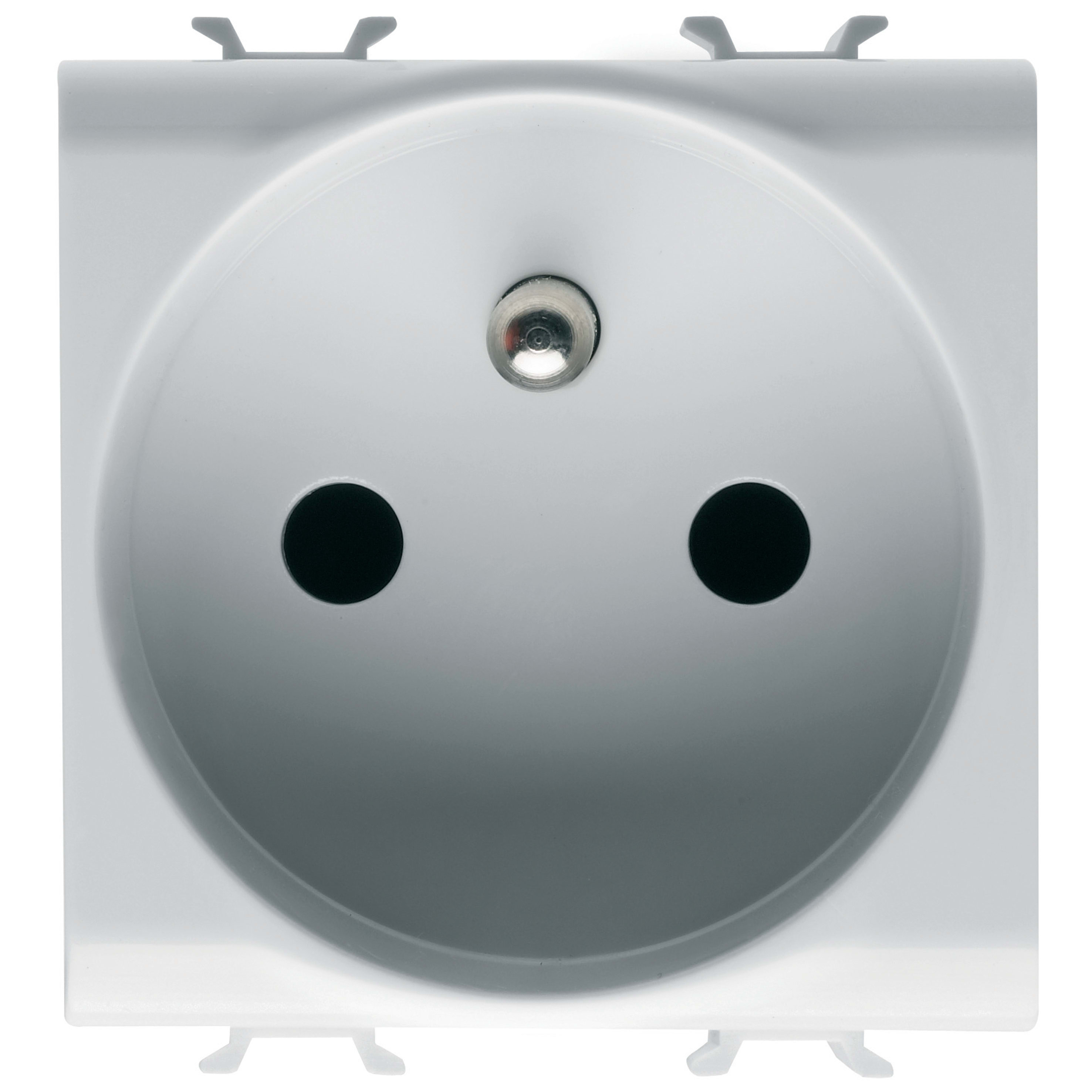 GEWISS - GEWGW15247F PRESA STANDARD FRANCESE 250V ac - MORSETTI CABLAGGIO RAPIDO - 2P+T 16A - 2 MODULI - BIANCO SATINATO - CHORUSMART