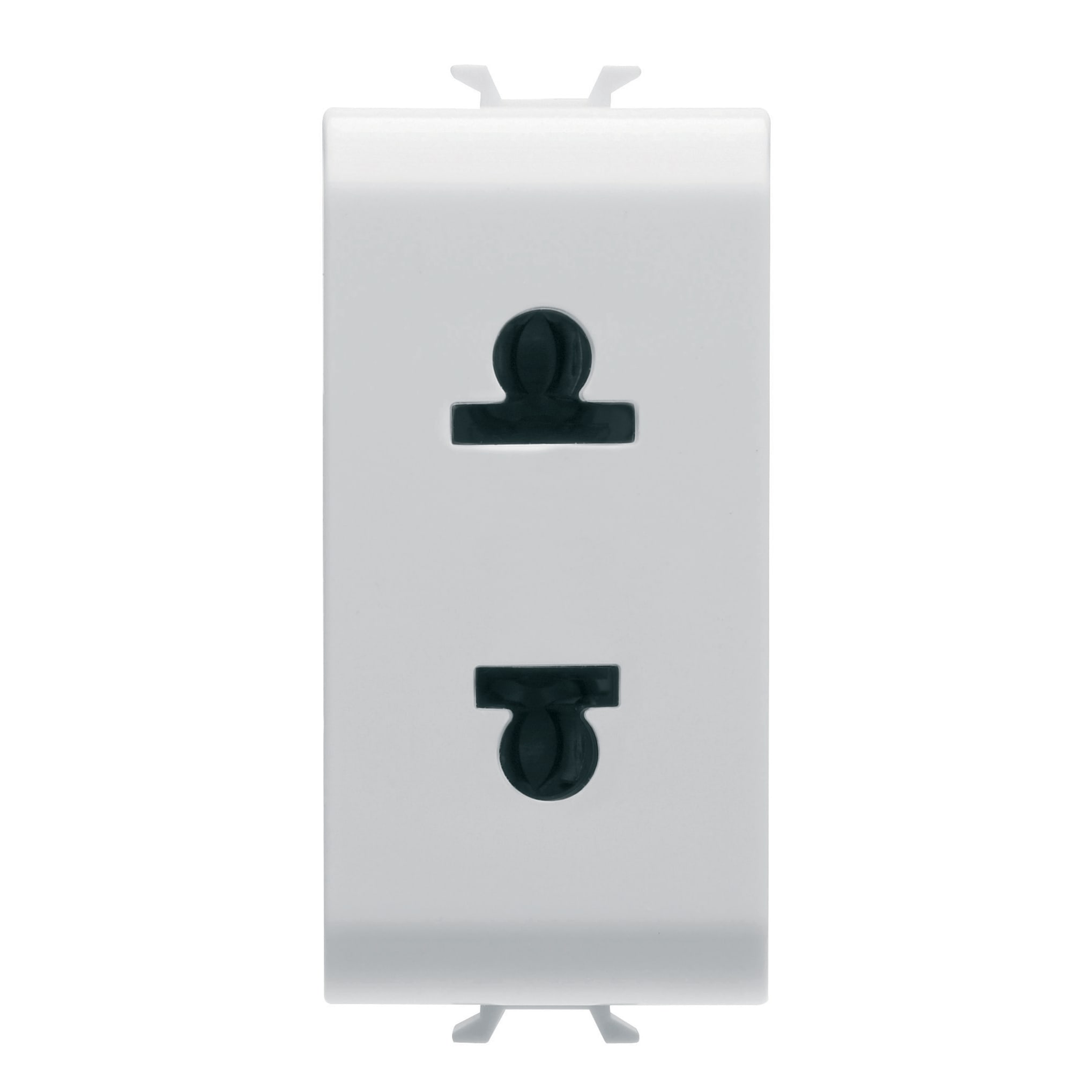 GEWISS - GEWGW15287 PRESA STANDARD EUROAMERICANO 250/125V ac - 2P 15A - 1 MODULO - BIANCO SATINATO - CHORUSMART