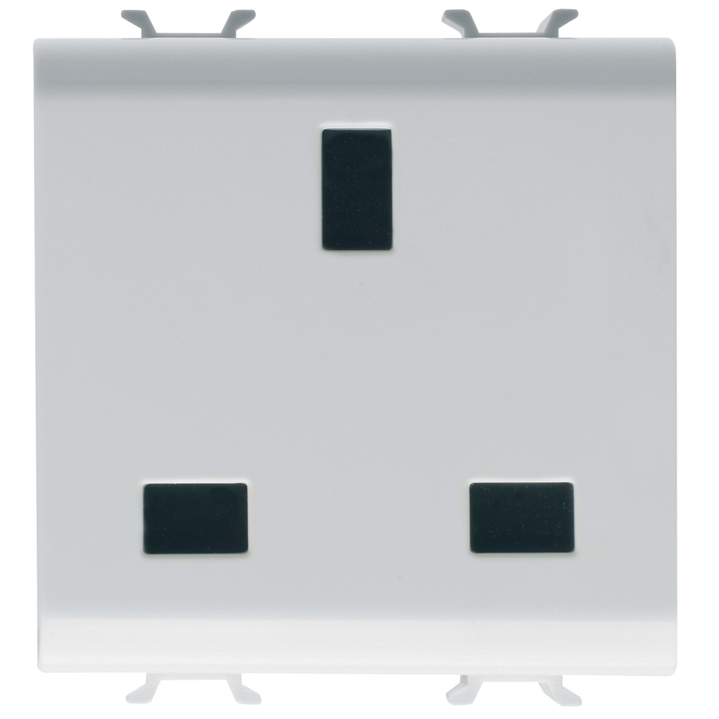 GEWISS - GEWGW15296 PRESA STANDARD BRITANNICO 250V ac - 2P+T 13A - 2 MODULI - BIANCO SATINATO - CHORUSMART