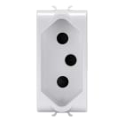 GEWISS - GEWGW15299 PRESA STANDARD SUDAFRICANO - 250V ac - 2P+T 16A - 1 MODULO - BIANCO SATINATO - CHORUSMART