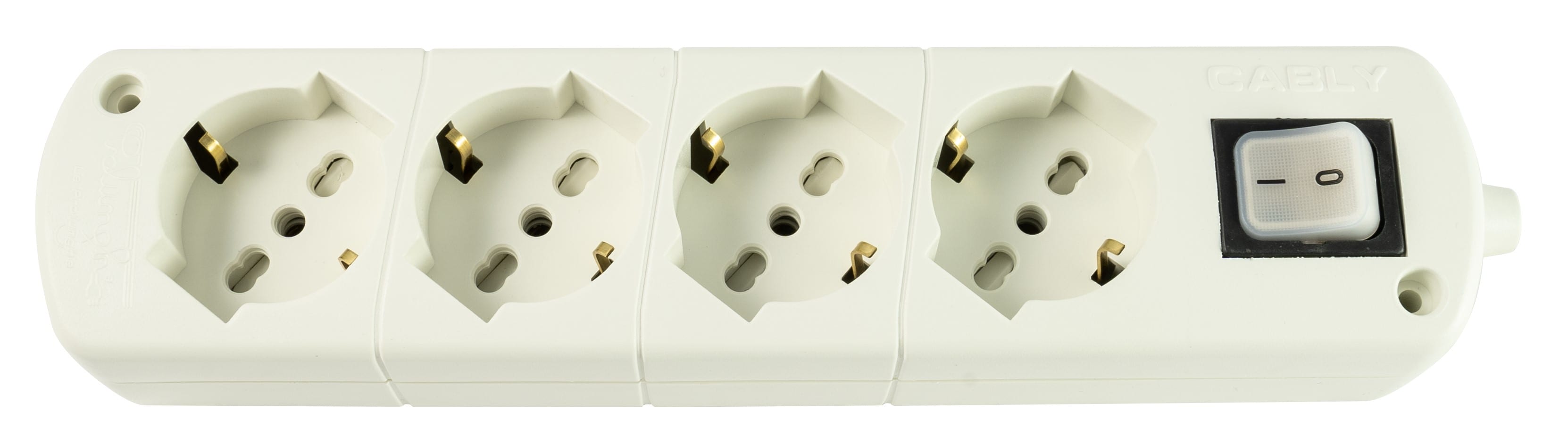 LE PROLUNGHE SAS PRG314 CABLY UNIV.4U S/CAVO C/INTERRUTTORE BN