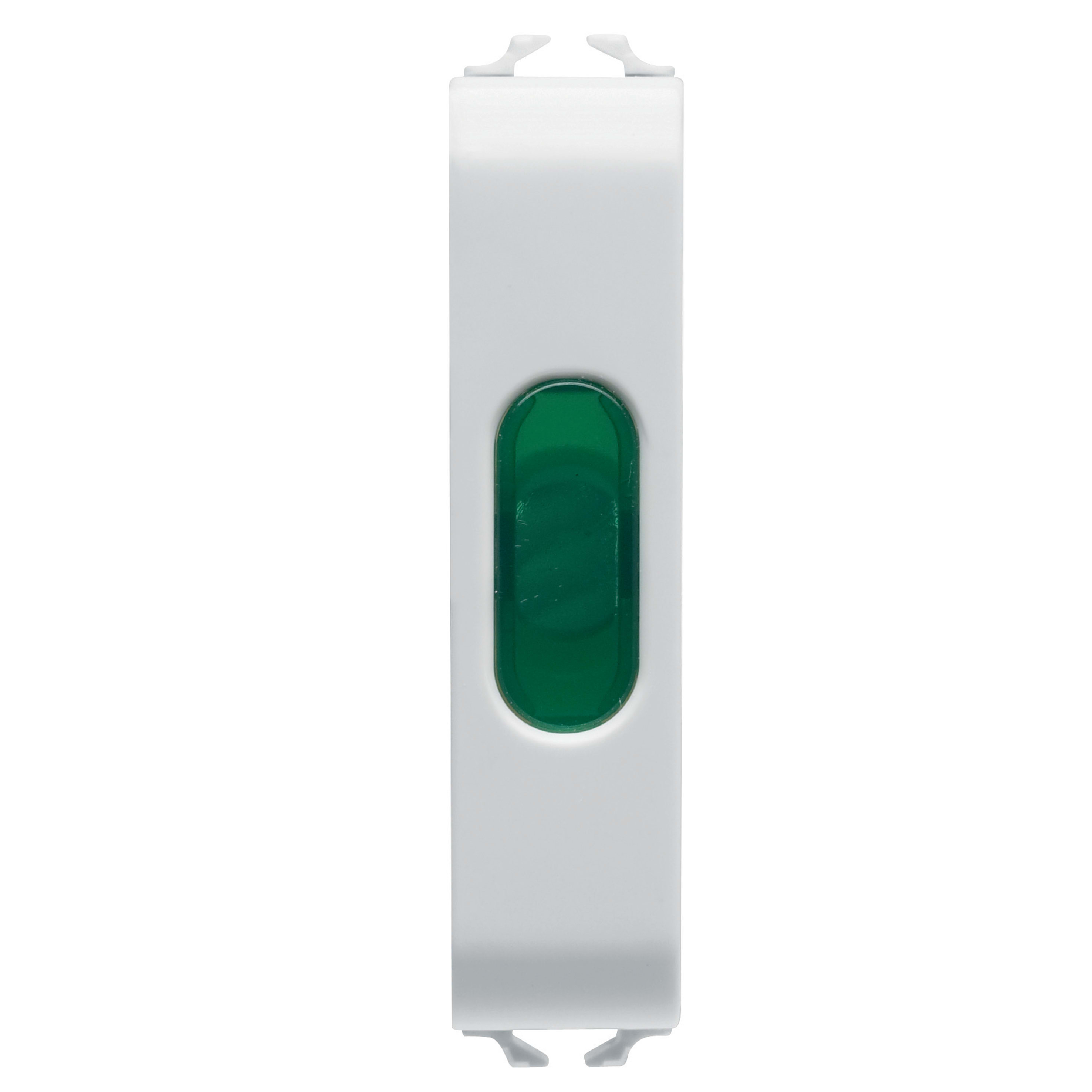 GEWISS - GEWGW15642 SPIA DI SEGNALAZIONE SINGOLA - VERDE - 1/2 MODULO - BIANCO SATINATO - CHORUSMART