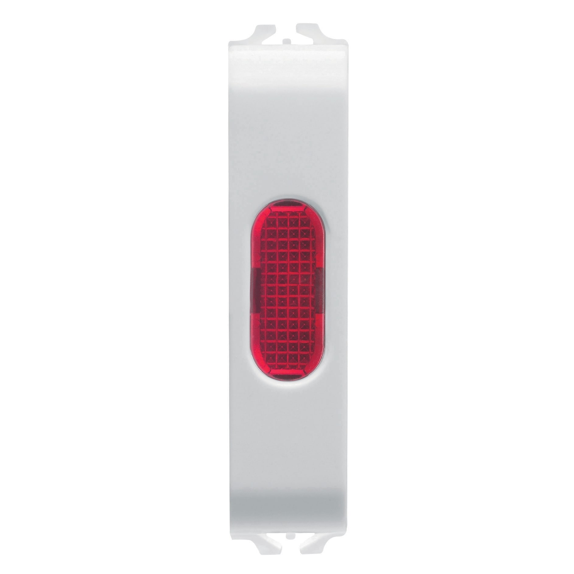 GEWISS - GEWGW15643 SPIA DI SEGNALAZIONE SINGOLA - ROSSO - 1/2 MODULO - BIANCO SATINATO - CHORUSMART