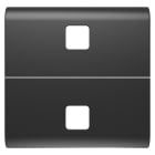GEWISS - GEWGW12554S TASTO INTERCAMBIABILE PER COMANDI ASSIALI - DA COMPLETARE CON 2 LENTI - 2 MODULI - NERO SATINATO - CHORUSMART