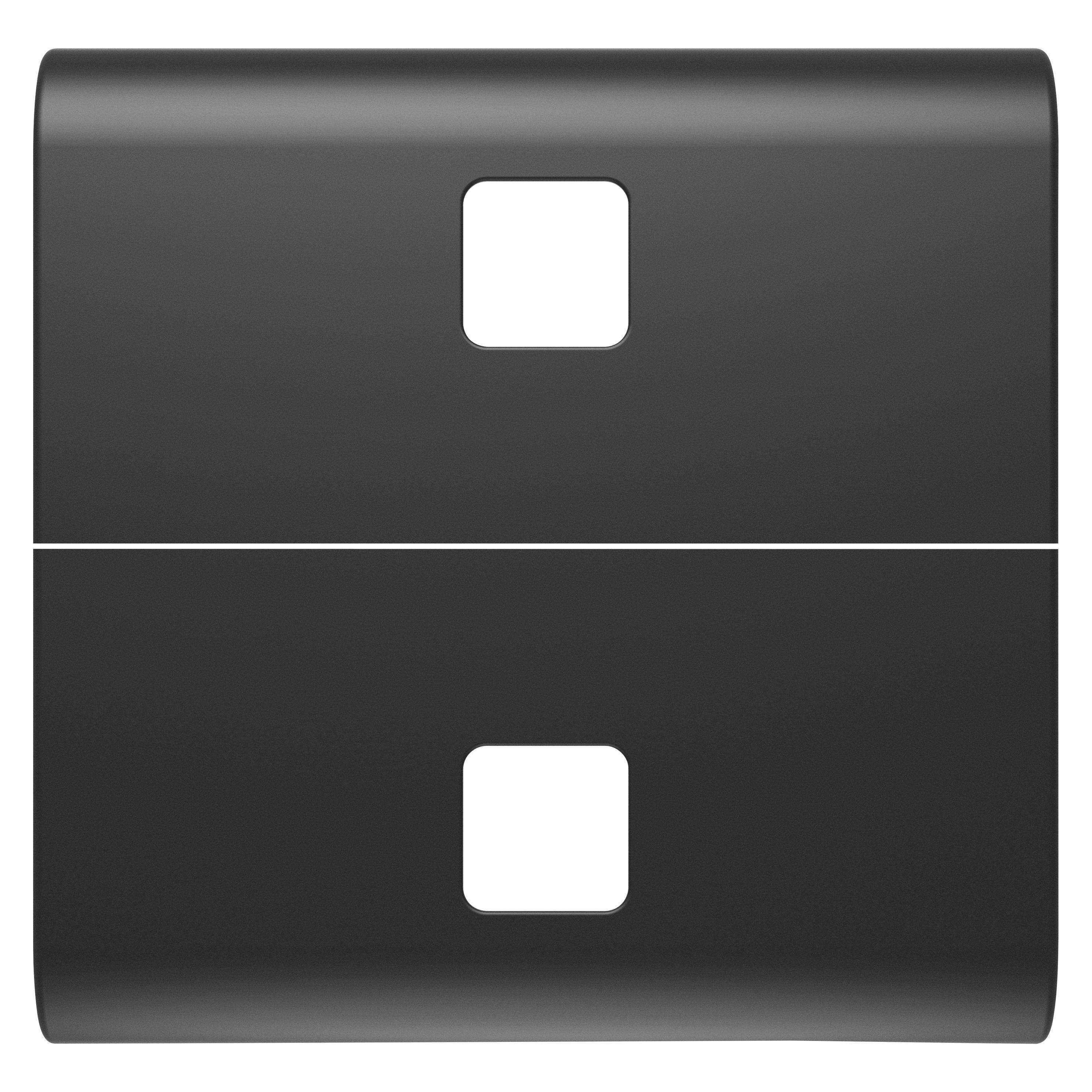 GEWISS - GEWGW12554S TASTO INTERC.2 LENTI 2M NERO