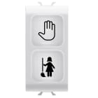 GEWISS - GEWGW15736 SPIA DI SEGNALAZIONE DOPPIA - OPALE - DND+MUR - 1 MODULO - BIANCO SATINATO - CHORUSMART