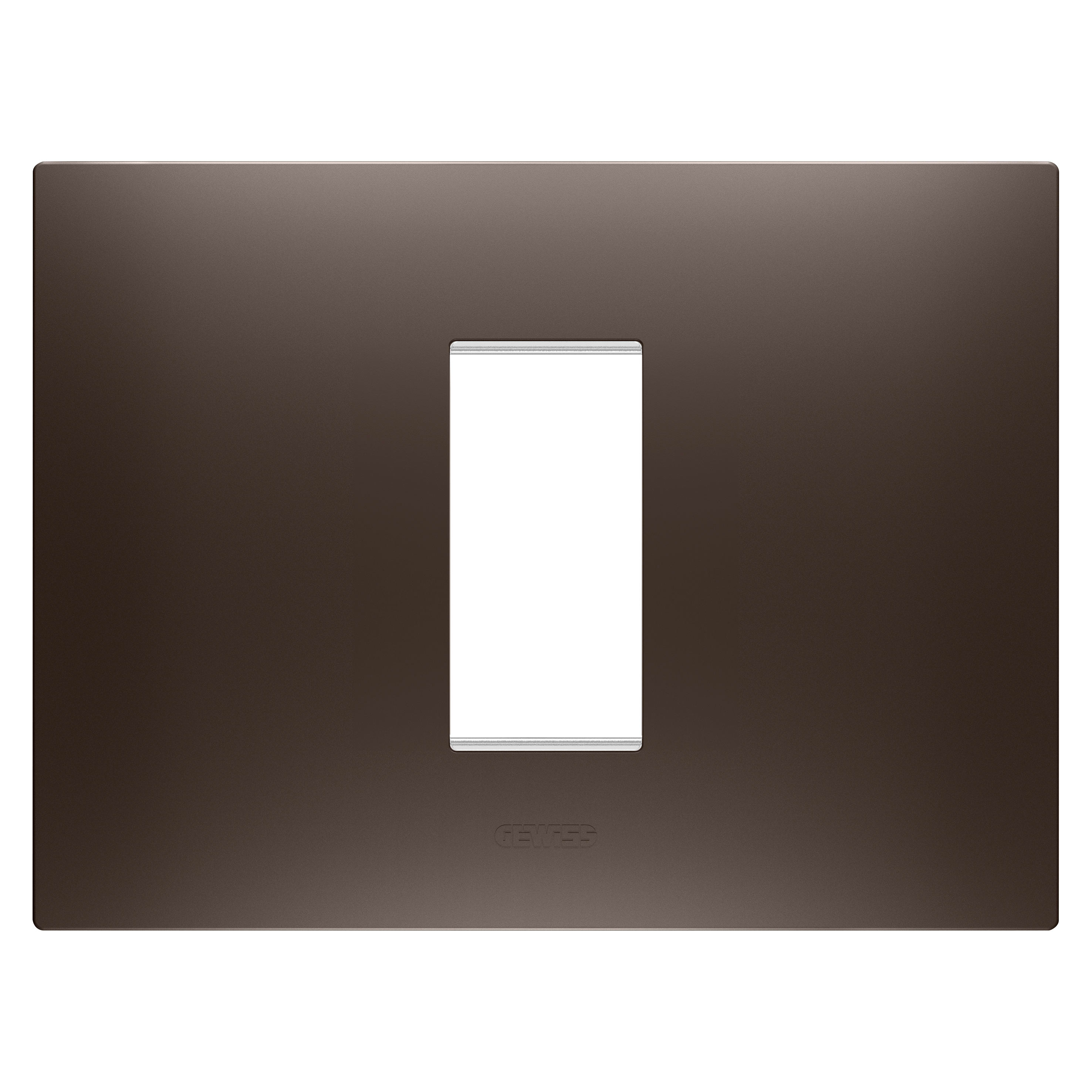 GEWISS - GEWGW16001BS PLACCA EGO - IN TECNOPOLIMERO VERNICIATO - 1 POSTO - BROWN SHADE - CHORUSMART