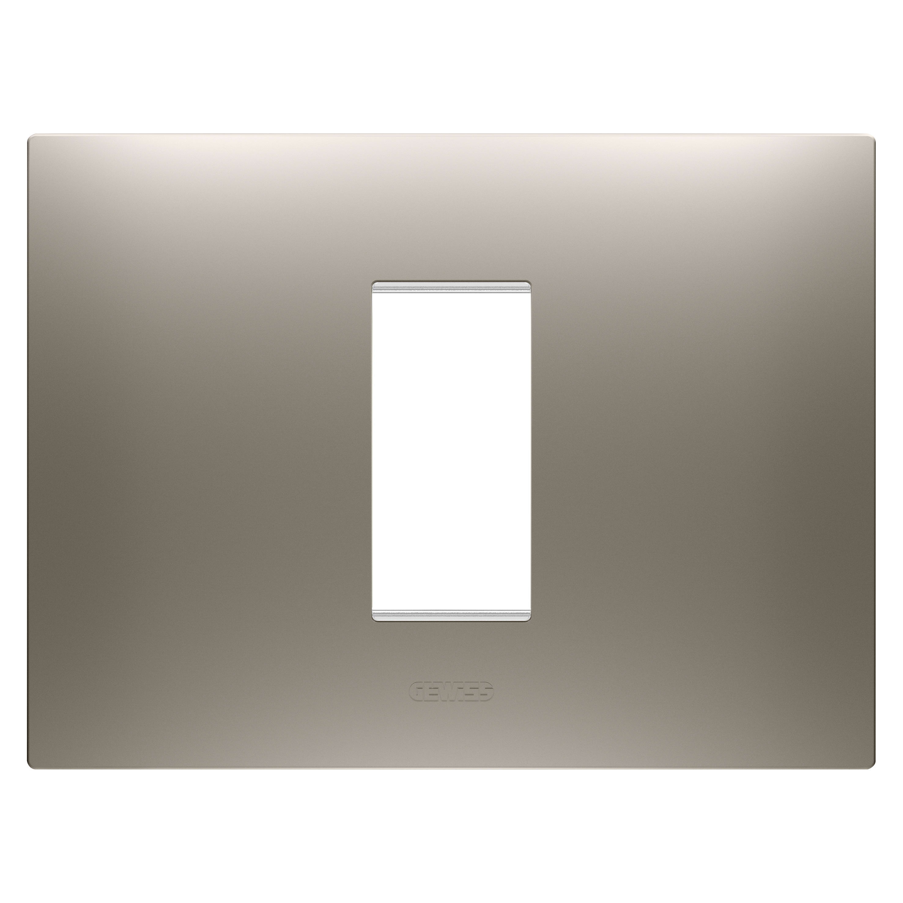 GEWISS - GEWGW16001ST PLACCA EGO - IN TECNOPOLIMERO VERNICIATO - 1 POSTO - ACCIAO - CHORUSMART