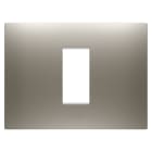 GEWISS - GEWGW16001ST PLACCA EGO - IN TECNOPOLIMERO VERNICIATO - 1 POSTO - ACCIAO - CHORUSMART