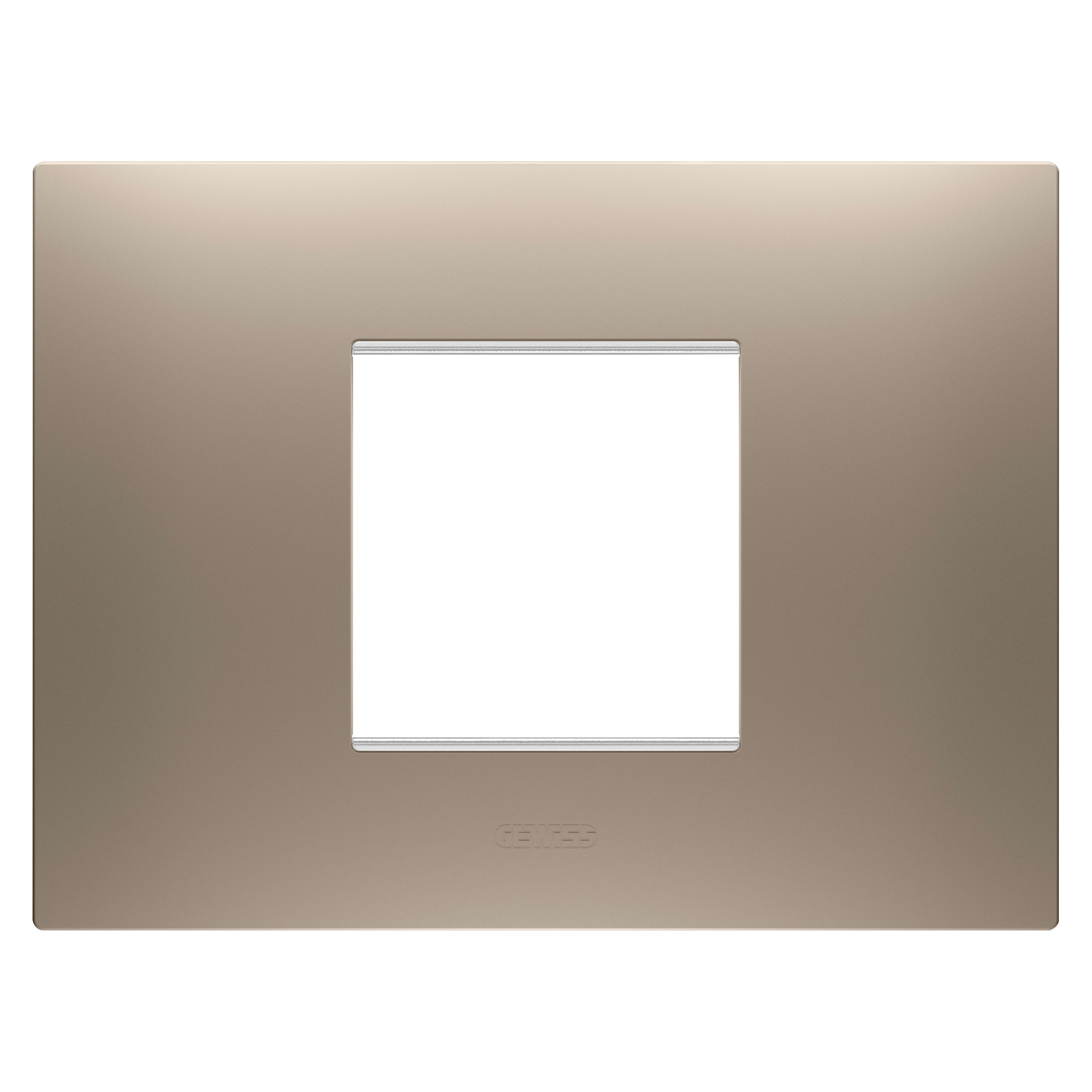 GEWISS - GEWGW16002BR PLACCA EGO - IN TECNOPOLIMERO VERNICIATO - 2 POSTI - BRONZO CHIARO - CHORUSMART