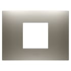 GEWISS - GEWGW16002ST PLACCA EGO - IN TECNOPOLIMERO VERNICIATO - 2 POSTI - ACCIAO - CHORUSMART