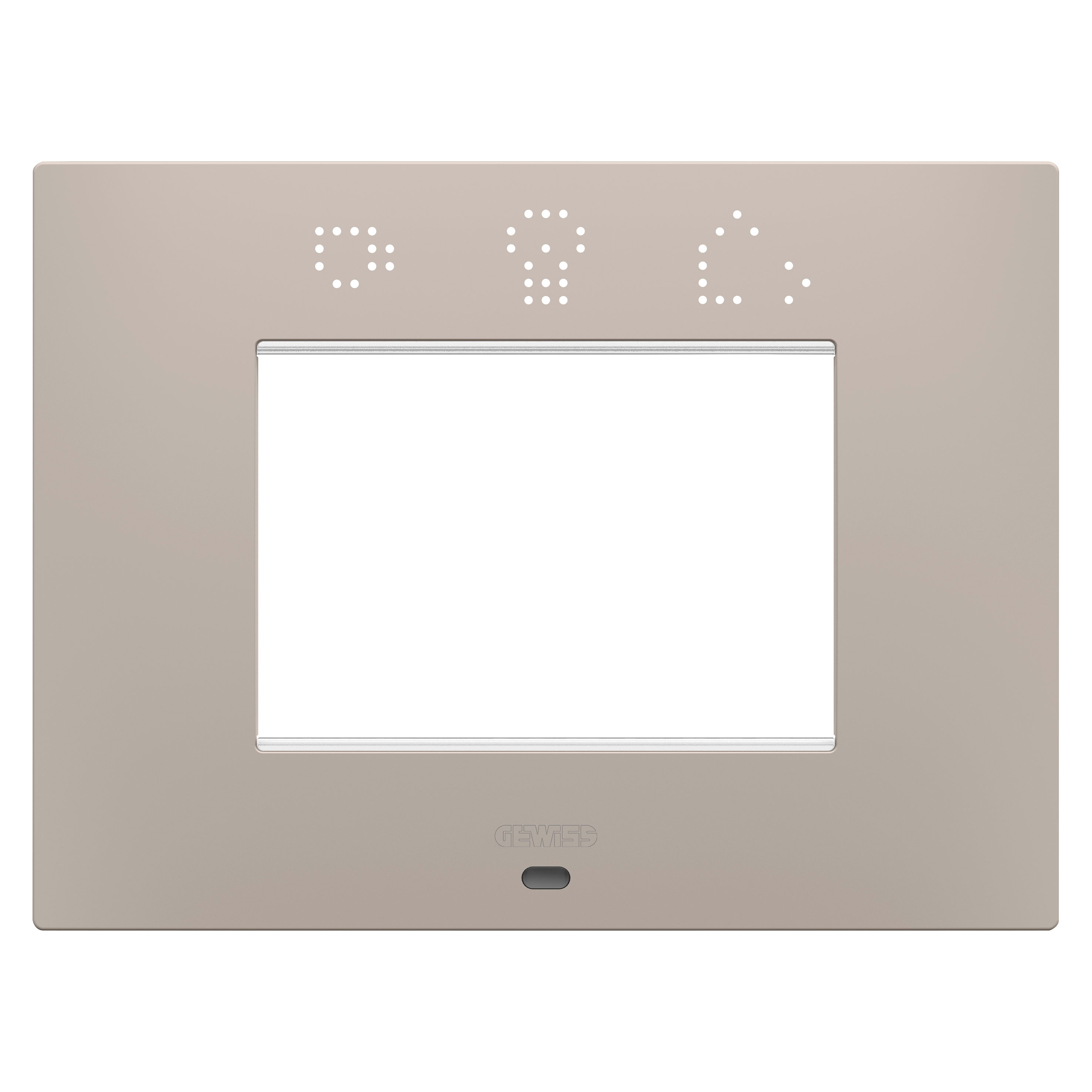 GEWISS - GEWGW16003SDS PLACCA EGO SMART - IN TECNOPOLIMERO VERNICIATO - 3 POSTI - DARK SAND - CHORUSMART
