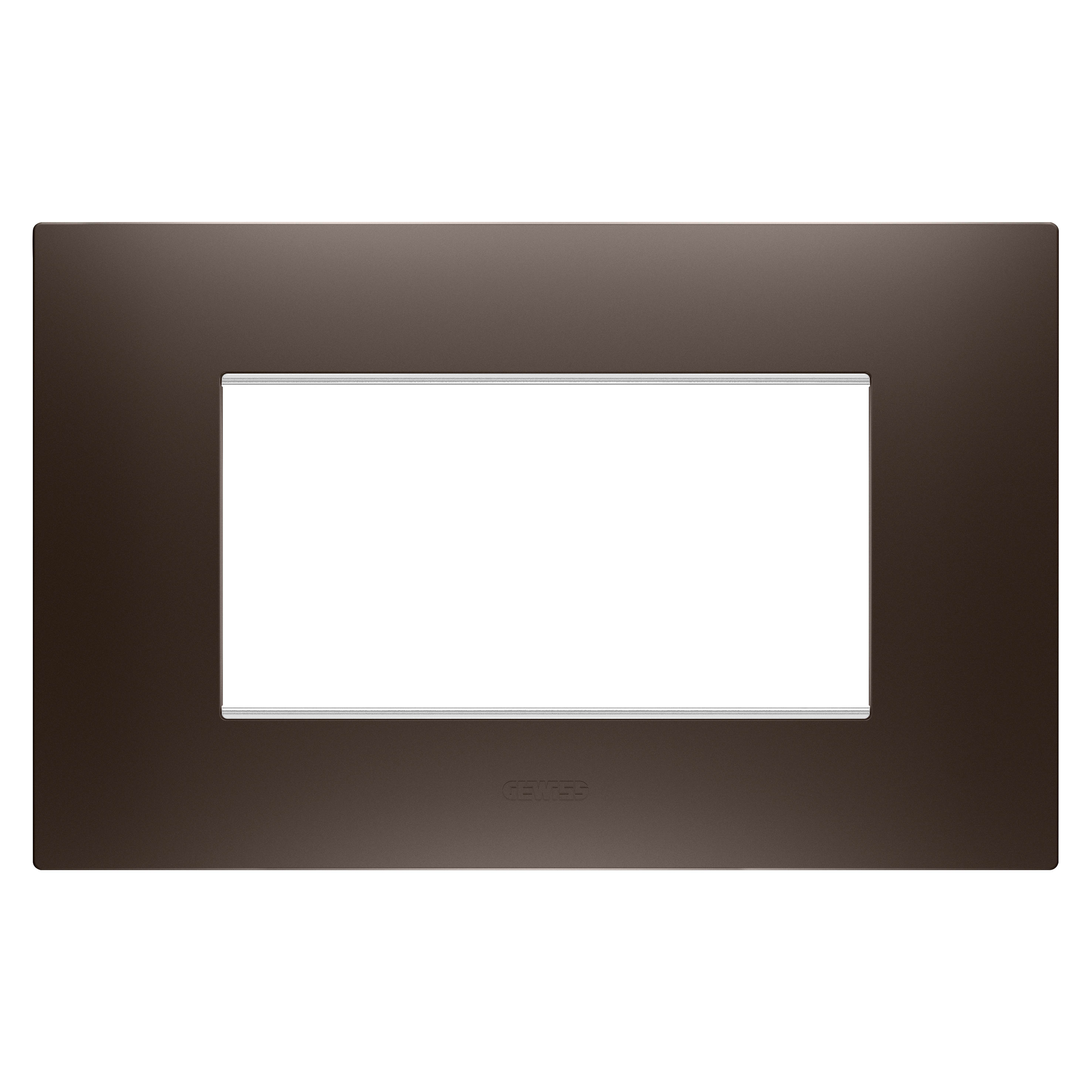 GEWISS - GEWGW16004BS PLACCA EGO - IN TECNOPOLIMERO VERNICIATO - 4 POSTI - BROWN SHADE - CHORUSMART