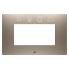 GEWISS - GEWGW16004SBR PLACCA EGO SMART - IN TECNOPOLIMERO VERNICIATO - 4 POSTI - BRONZO CHIARO - CHORUSMART