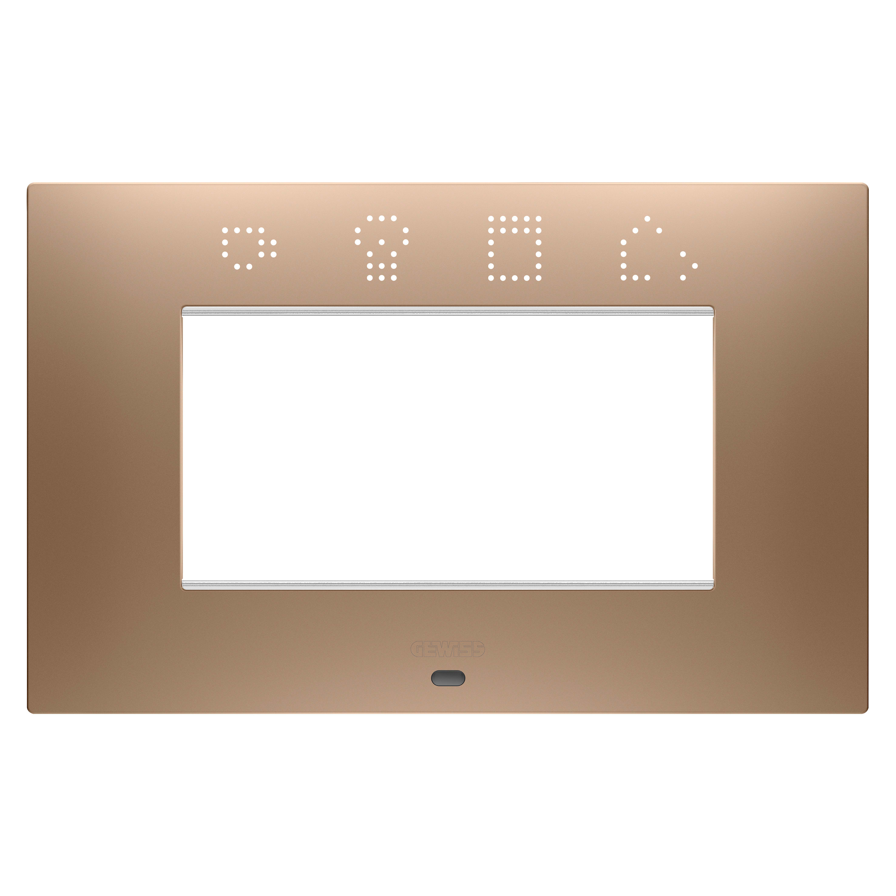 GEWISS - GEWGW16004SCS PLACCA EGO SMART - IN TECNOPOLIMERO VERNICIATO - 4 POSTI - RAME CHIARO - CHORUSMART