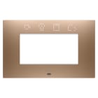 GEWISS - GEWGW16004SCS PLACCA EGO SMART - IN TECNOPOLIMERO VERNICIATO - 4 POSTI - RAME CHIARO - CHORUSMART