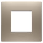 GEWISS - GEWGW16022BR PLACCA EGO INTERNATIONAL - IN TECNOPOLIMERO VERNICIATO - 2 POSTI - BRONZO CHIARO - CHORUSMART