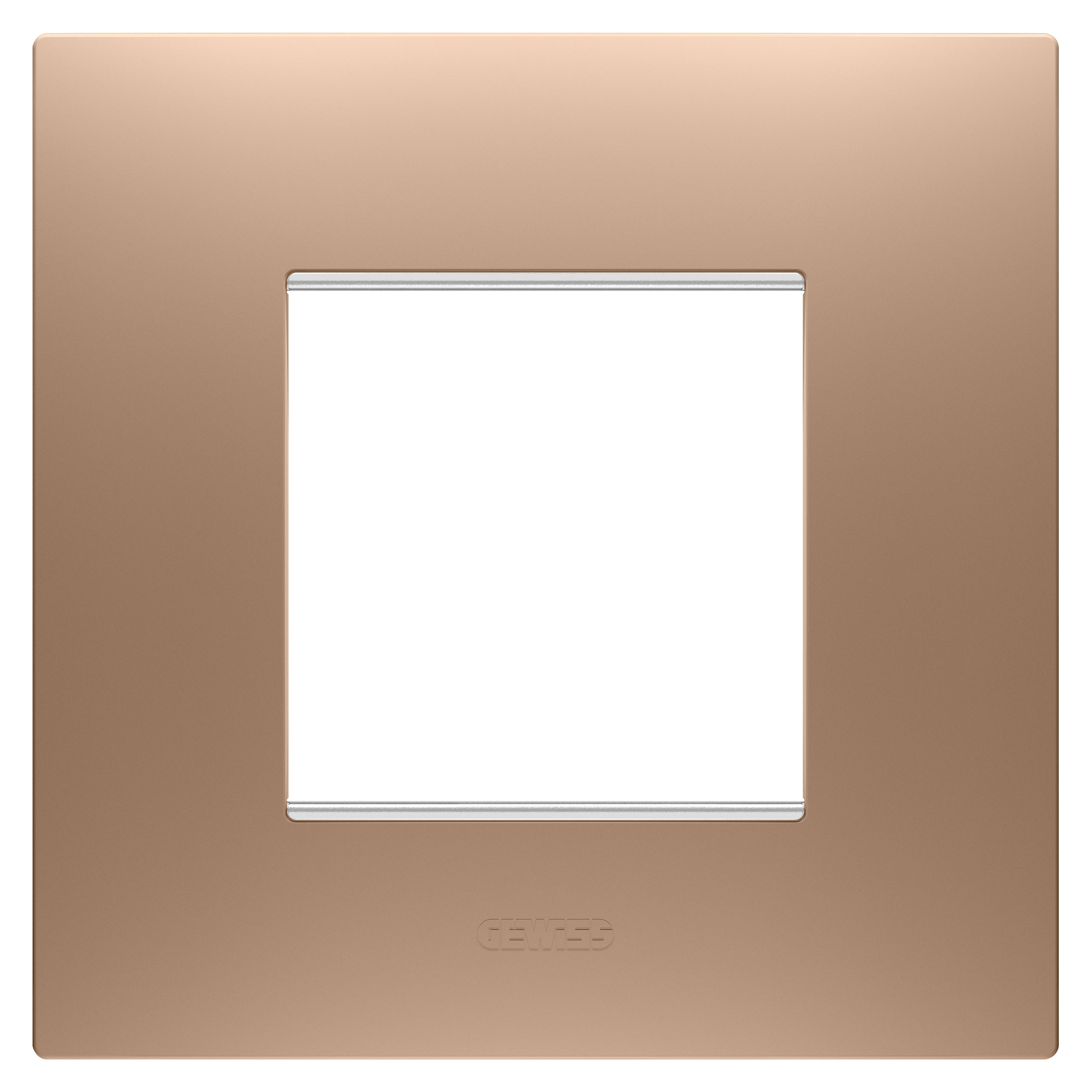 GEWISS - GEWGW16022CS PLACCA EGO INTERNATIONAL - IN TECNOPOLIMERO VERNICIATO - 2 POSTI - RAME CHIARO - CHORUSMART