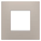 GEWISS - GEWGW16022DS PLACCA EGO INTERNATIONAL - IN TECNOPOLIMERO - 2 POSTI - DARK SAND - CHORUSMART