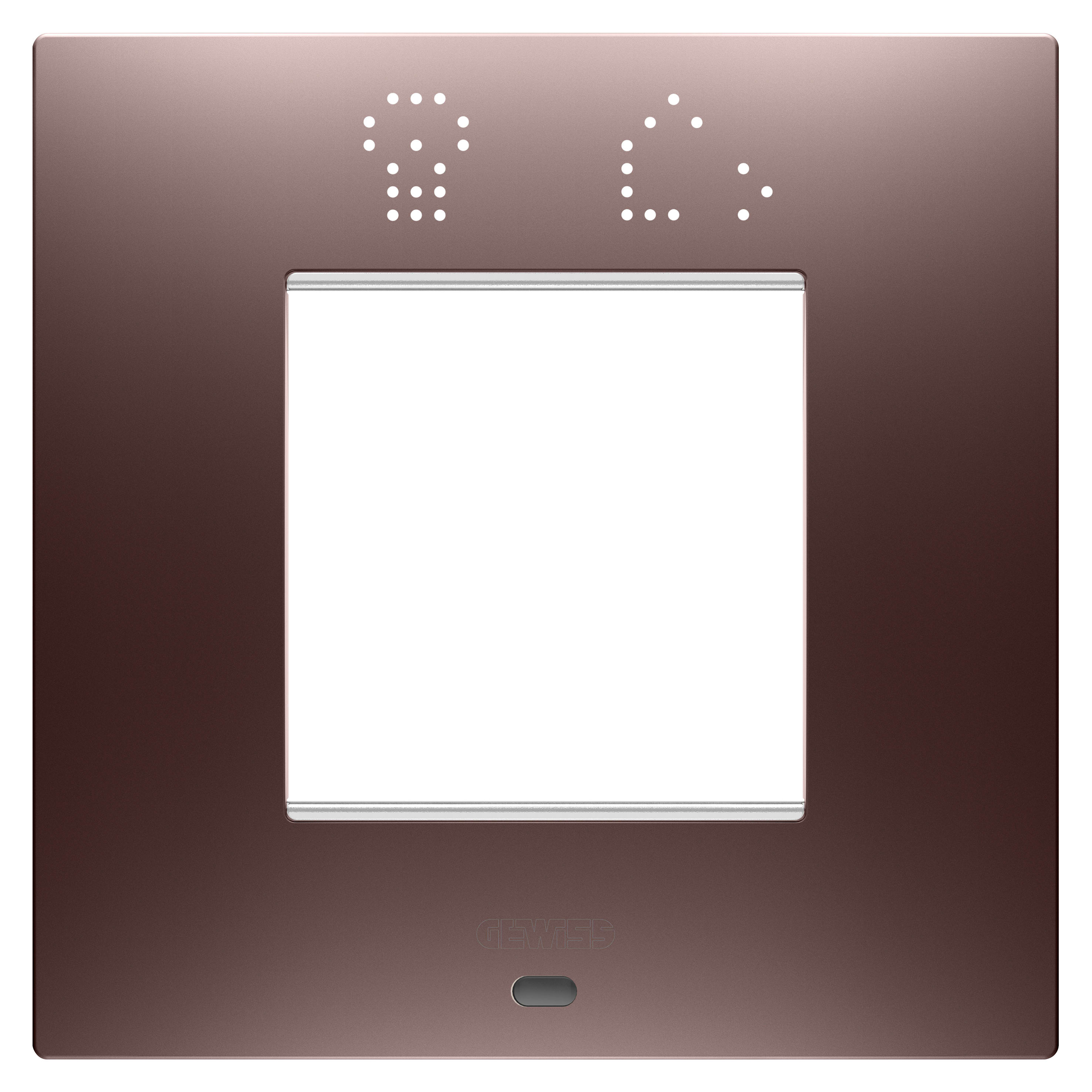 GEWISS - GEWGW16022SCP PLACCA EGO SMART INTERNATIONAL - IN TECNOPOLIMERO VERNICIATO - 2 POSTI - RAME - CHORUSMART