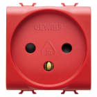 GEWISS - GEWGW10291AB PRESA STANDARD ISTRAELIANO - PER LINEE DEDICATE - 250V ac - 2P+T 16A - 2 MODULI - ROSSO - ANTIBATTERICO - CHORUSMART