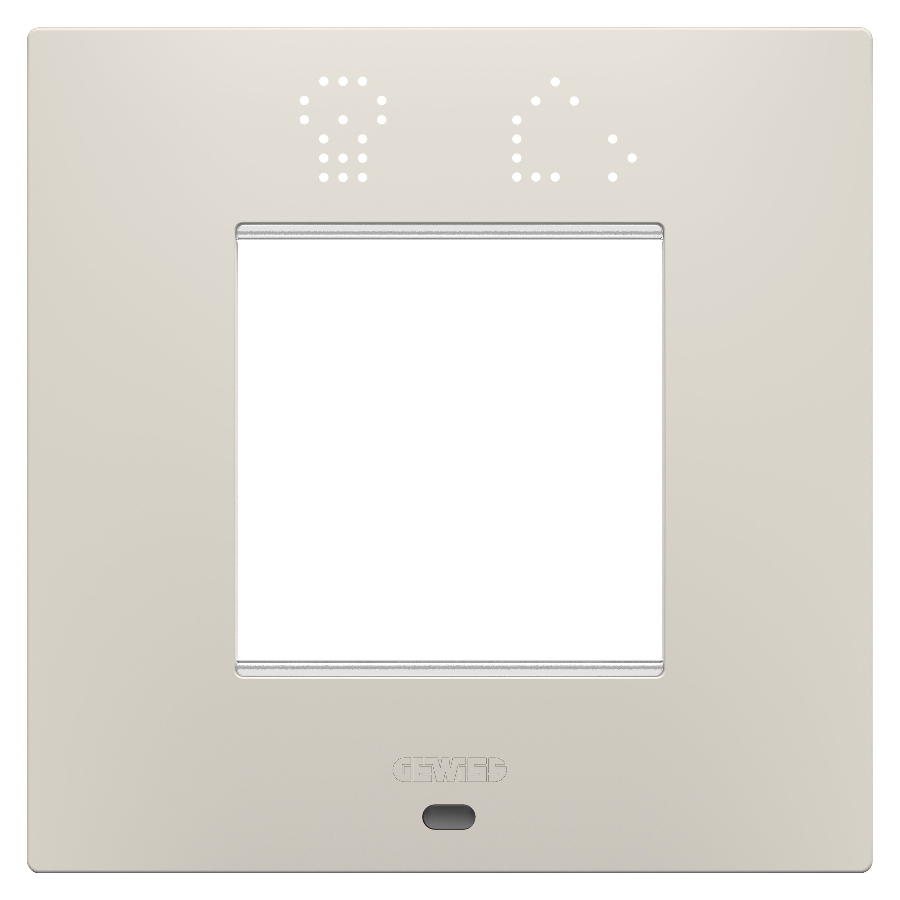 GEWISS - GEWGW16022SNB PLACCA EGO SMART INTERNATIONAL - IN TECNOPOLIMERO VERNICIATO - 2 POSTI - NATURAL BEIGE - CHORUSMART