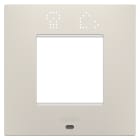 GEWISS - GEWGW16022SNB PLACCA EGO SMART INTERNATIONAL - IN TECNOPOLIMERO VERNICIATO - 2 POSTI - NATURAL BEIGE - CHORUSMART